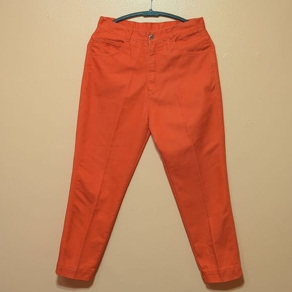 VTG FILIPPO TOTTI Super High Waisted Bright Orange Jeans sz 28 - Picture 1 of 12